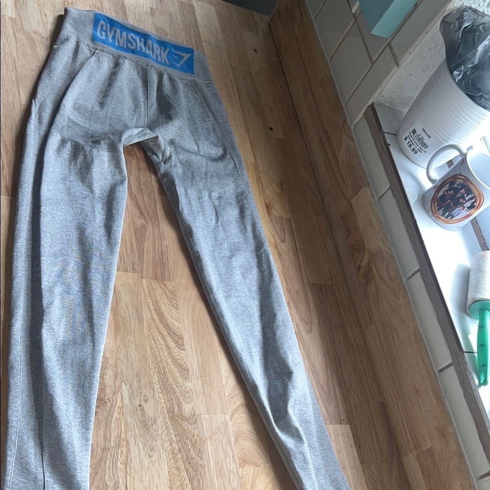 Gymshark Kids Blue and Gray Leggings